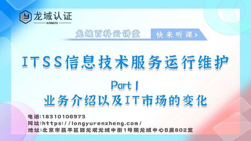 龍域認證ITSS信息技術服務運行維護業務介紹及市場變化下的IT咨詢服務趨勢